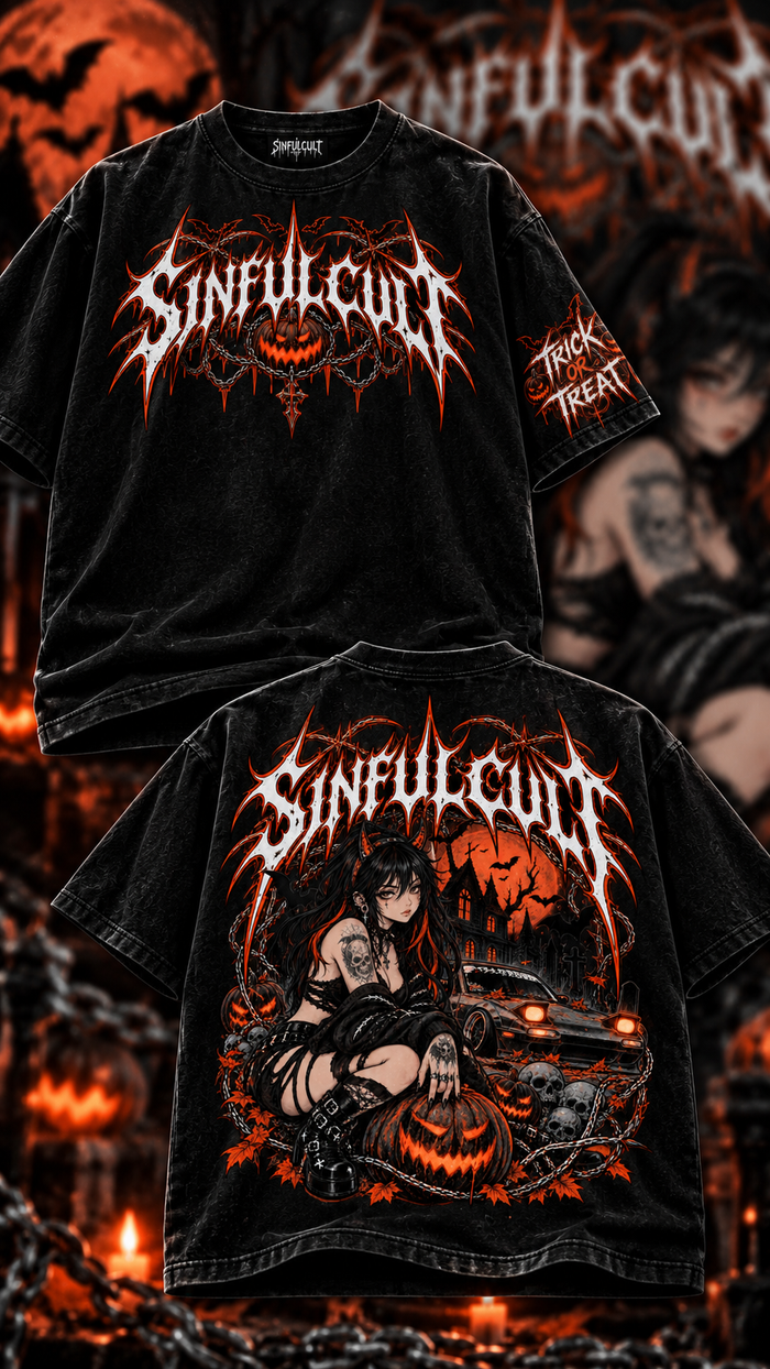 “Trick Or Treat” Oversized Tee