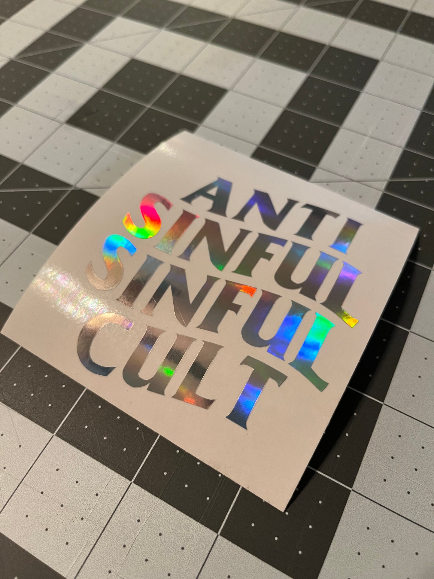 Anti Sinful Sinful Cult Decal