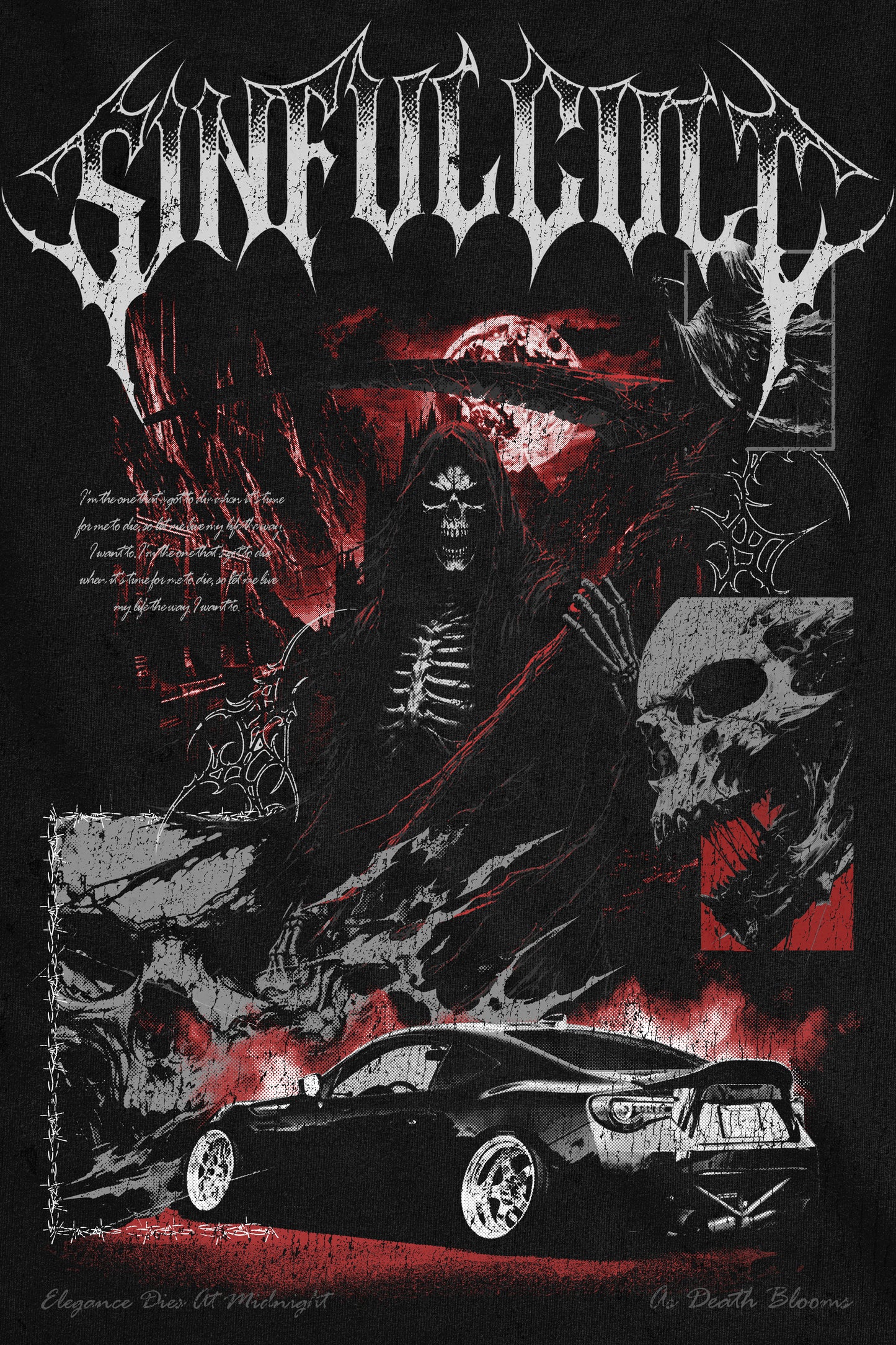 Death Blooms BRZ Oversized Tee